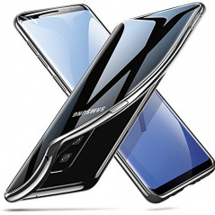 Coque silicone gel ESR 3D Plating contours métallisés Samsung Galaxy S9 Plus Argent