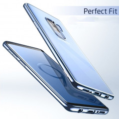 Coque silicone gel ESR 3D Plating contours métallisés Samsung Galaxy S9 Plus Bleu