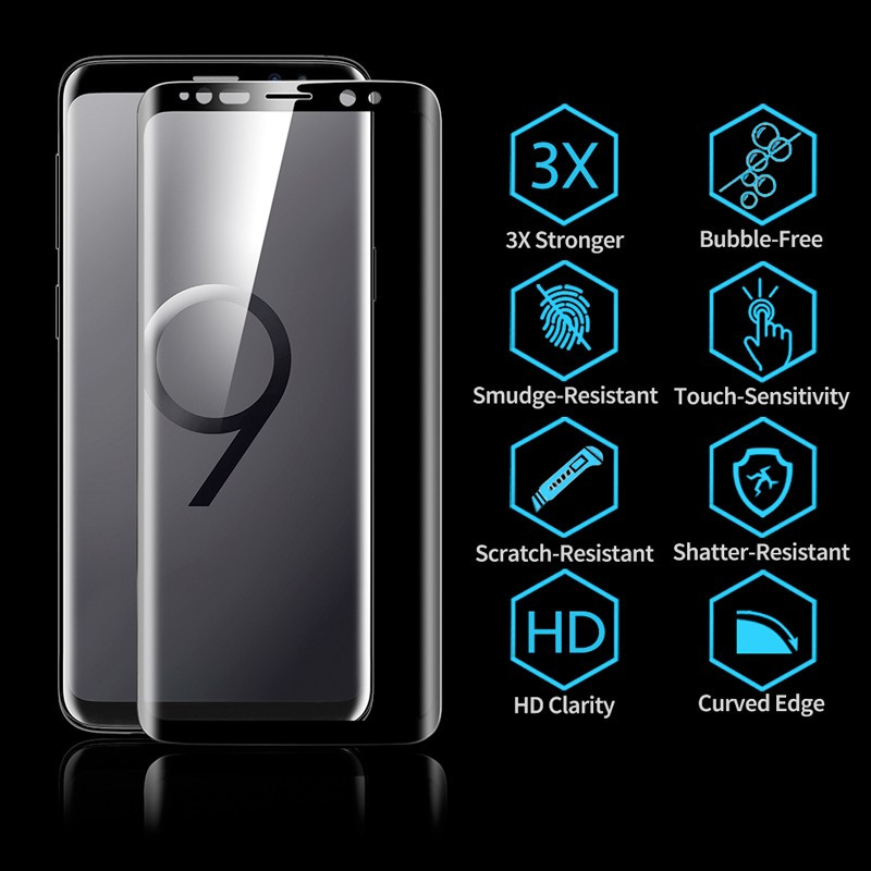 Protection écran verre trempé intégrale ESR avec contour Samsung Galaxy S9 Noir Protection écran verre trempé intégrale ESR avec contour Samsung Galaxy S9 Noir