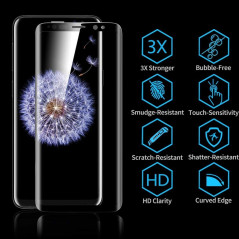 Protection écran verre trempé intégrale ESR avec contour Samsung Galaxy S9 Plus Noir