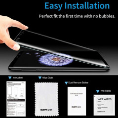 Protection écran verre trempé intégrale ESR avec contour Samsung Galaxy S9 Plus Noir