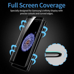 Protection écran verre trempé intégrale ESR avec contour Samsung Galaxy S9 Plus Noir