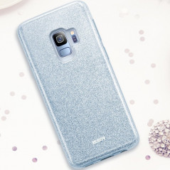Coque rigide ESR pailletée étincelante Samsung Galaxy S9 Bleu