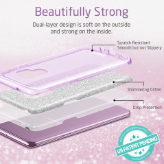 Coque rigide ESR pailletée étincelante Samsung Galaxy S9 Violet