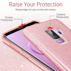 Coque rigide ESR pailletée étincelante Samsung Galaxy S9 Plus Rose