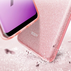 Coque rigide ESR pailletée étincelante Samsung Galaxy S9 Plus Rose