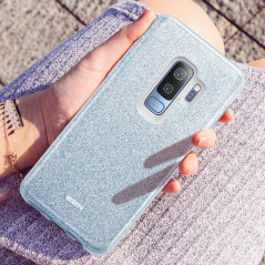 Coque rigide ESR pailletée étincelante Samsung Galaxy S9 Plus Bleu