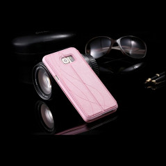 Etui folio Smart Answer Samsung Galaxy S6 Edge Plus Rose Clair