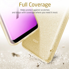 Coque rigide ESR pailletée étincelante Samsung Galaxy S9 Plus Or