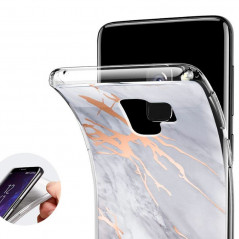 Coque silicone gel ESR Effet Marbré Samsung Galaxy S9 Or