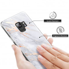 Coque silicone gel ESR Effet Marbré Samsung Galaxy S9 Or
