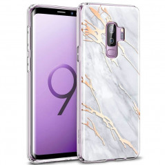 Coque silicone gel ESR Effet Marbré Samsung Galaxy S9 Plus Or