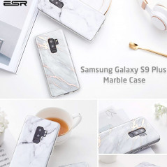 Coque silicone gel ESR Effet Marbré Samsung Galaxy S9 Plus
