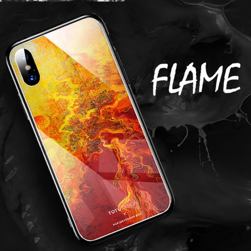 Coque rigide TOTUDesign Vitros ink Series Apple iPhone X/Xs Flame