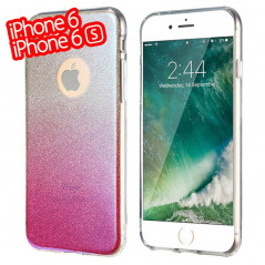 Coque silicone gel ultra pailletée Apple iPhone 6/6S Rose