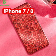 Coque rigide FLOVEME ICE CRACKING Series Apple iPhone 7/8 Rouge