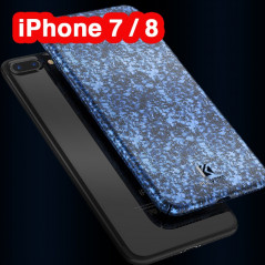 Coque rigide FLOVEME ICE CRACKING Series Apple iPhone 7/8 Bleu
