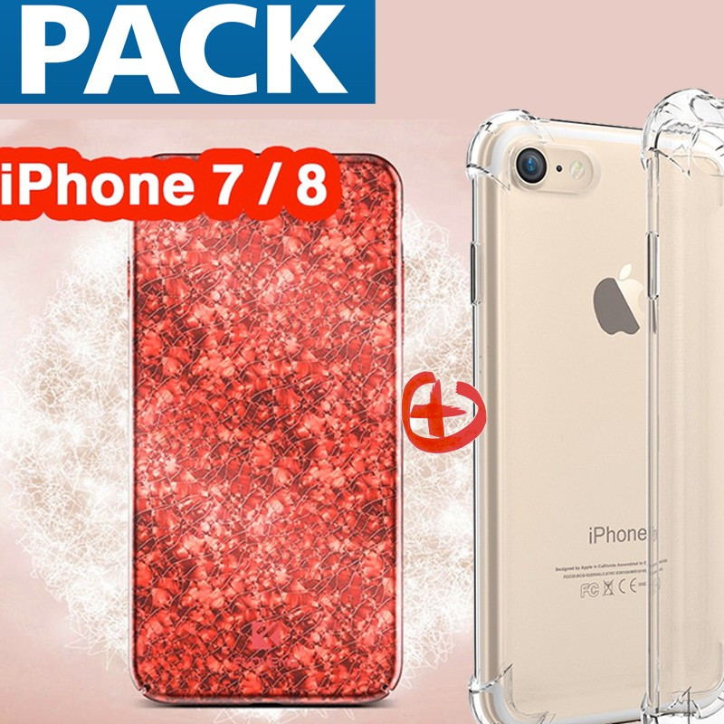 Pack Coque Apple iPhone 7/8 (Ice Cracking , Clear)