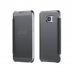 Etui folio Mirror Clear View Samsung Galaxy S6 Edge - Noir