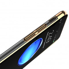 Coque rigide transparente contours métallisés Apple iPhone 7 Plus