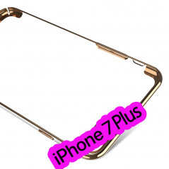 Coque rigide transparente contours métallisés Apple iPhone 7 Plus