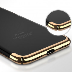 Coque rigide transparente contours métallisés Apple iPhone 7 Plus
