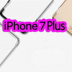 Coque rigide transparente contours métallisés Apple iPhone 7 Plus