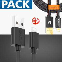 Pack Câble Lightning 2mt + 1mt