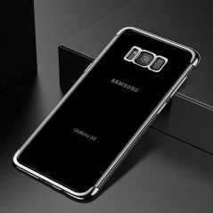 Coque silicone gel FLOVEME 3D Plating contours métallisé Samsung Galaxy S8 Noir