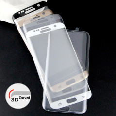Pack Coque aluminium + Protection écran verre trempé intégrale Samsung Galaxy S7 Edge - Blanc