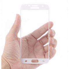 Protection écran verre trempé intégrale avec contour Samsung Galaxy S7 Blanc