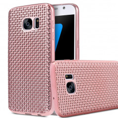 Coque silicone Gel Texture Optic Samsung Galaxy S7 Or Rose