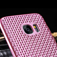 Coque silicone Gel Texture Optic Samsung Galaxy S7 Edge Rose