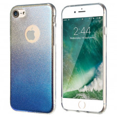 Coque silicone gel ultra pailletée Apple iPhone 7 Blue foncé