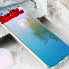 Coque silicone gel ultra pailletée Apple iPhone 6/6S Plus Bleu