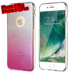 Coque silicone gel ultra pailletée Apple iPhone 6/6S Plus Rose
