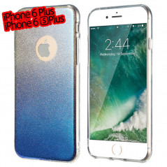 Coque silicone gel ultra pailletée Apple iPhone 6/6S Plus Bleu foncé