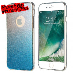Coque silicone gel ultra pailletée Apple iPhone 6/6S Plus Bleu
