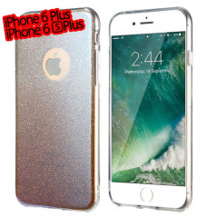 Coque silicone gel ultra pailletée Apple iPhone 6/6S Plus Or