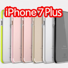 Pack Coque bimatière transparente + Coque FLOVEME Hybride Apple iPhone 7/8 Plus - Rose