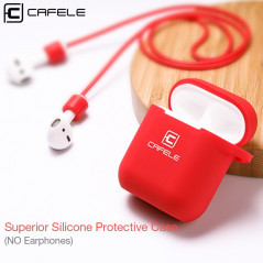 Coque silicone gel CAFELE Mat Series Apple Airpods Rouge