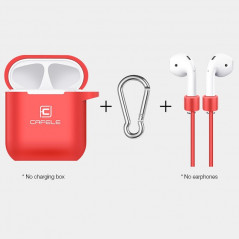 Coque silicone gel CAFELE Mat Series Apple Airpods Rouge