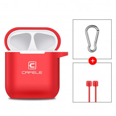 Coque silicone gel CAFELE Mat Series Apple Airpods Rouge
