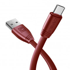 Câble USB Type-C 50cm CAFELE Flat Series Rouge