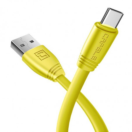 Câble USB Type-C 50cm CAFELE Flat Series - Jaune