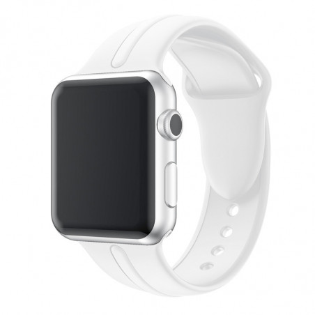 Bracelet sport Apple Watch 1/2/3/4 (38/40mm) Blanc