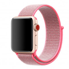 Boucle sport nylon tissé Apple Watch 1/2/3/4 (42/44mm) Rose clair