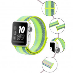 Boucle sport nylon tissé Colorful Apple Watch 1/2/3/4 (42/44mm) Vert