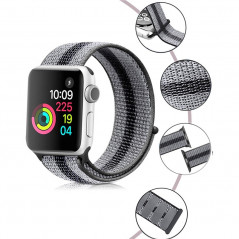 Boucle sport nylon tissé Colorful Apple Watch 1/2/3/4 (42/44mm) Noir