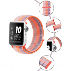 Boucle sport nylon tissé Colorful Apple Watch 1/2/3/4 (42/44mm) Orange